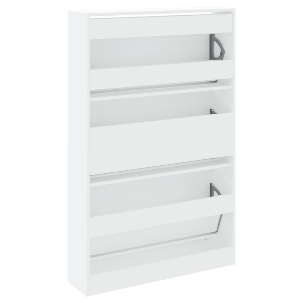 skoreol 80x21x125,5 cm konstrueret træ hvid