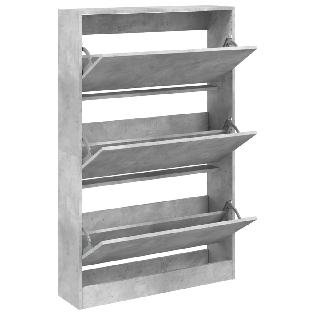 skoreol 80x21x125,5 cm konstrueret træ betongrå