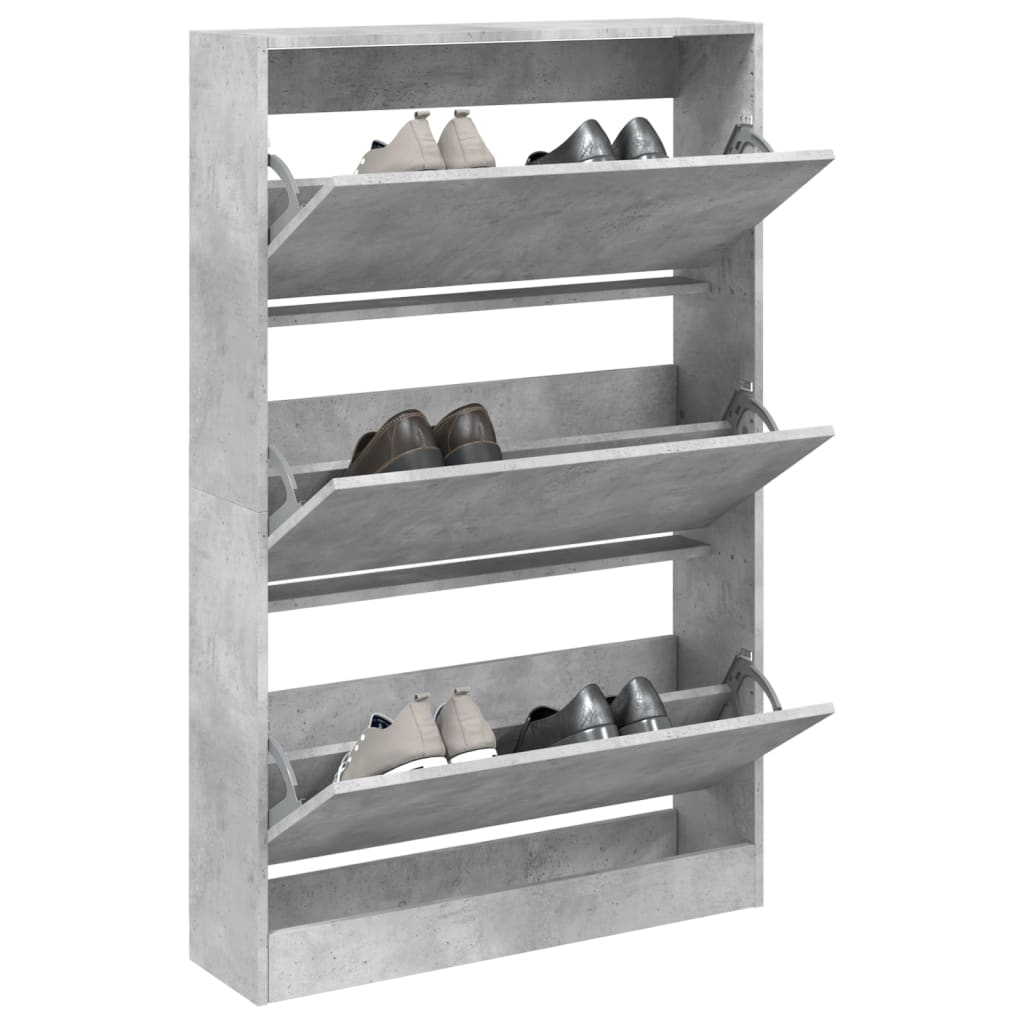 skoreol 80x21x125,5 cm konstrueret træ betongrå