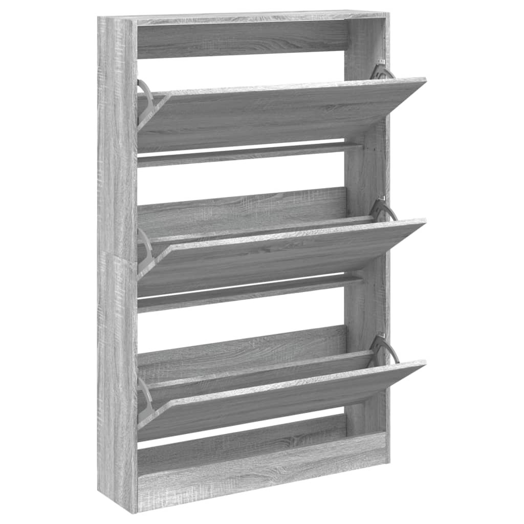skoreol 80x21x125,5 cm konstrueret træ grå sonoma-eg