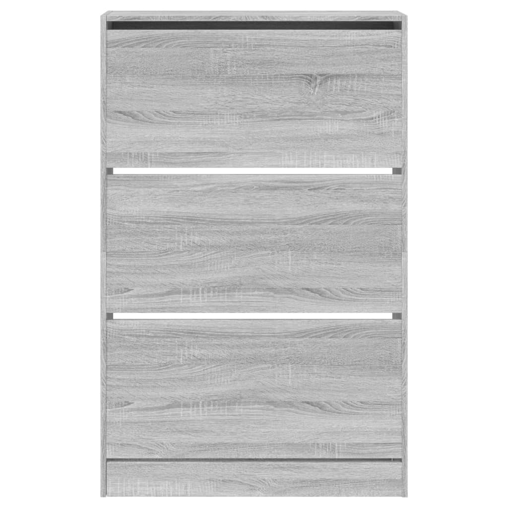 skoreol 80x21x125,5 cm konstrueret træ grå sonoma-eg