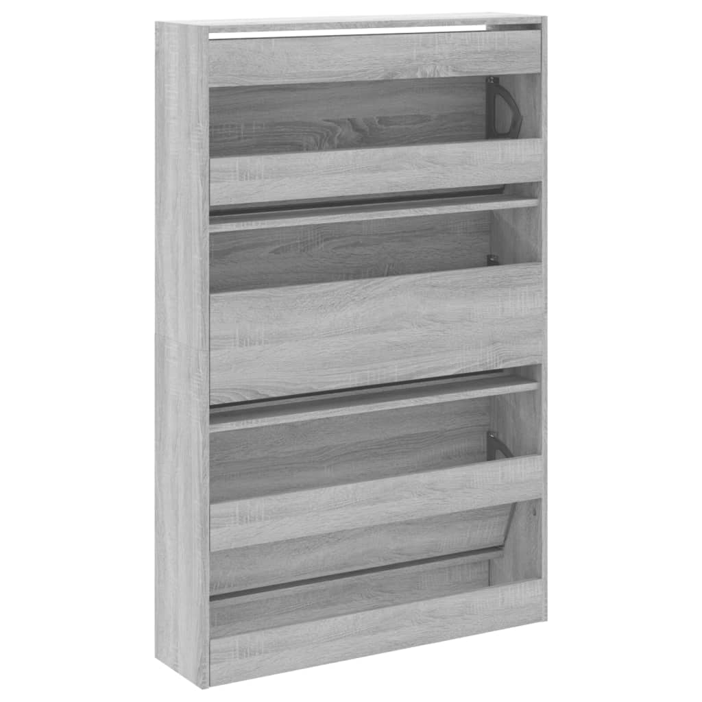 skoreol 80x21x125,5 cm konstrueret træ grå sonoma-eg