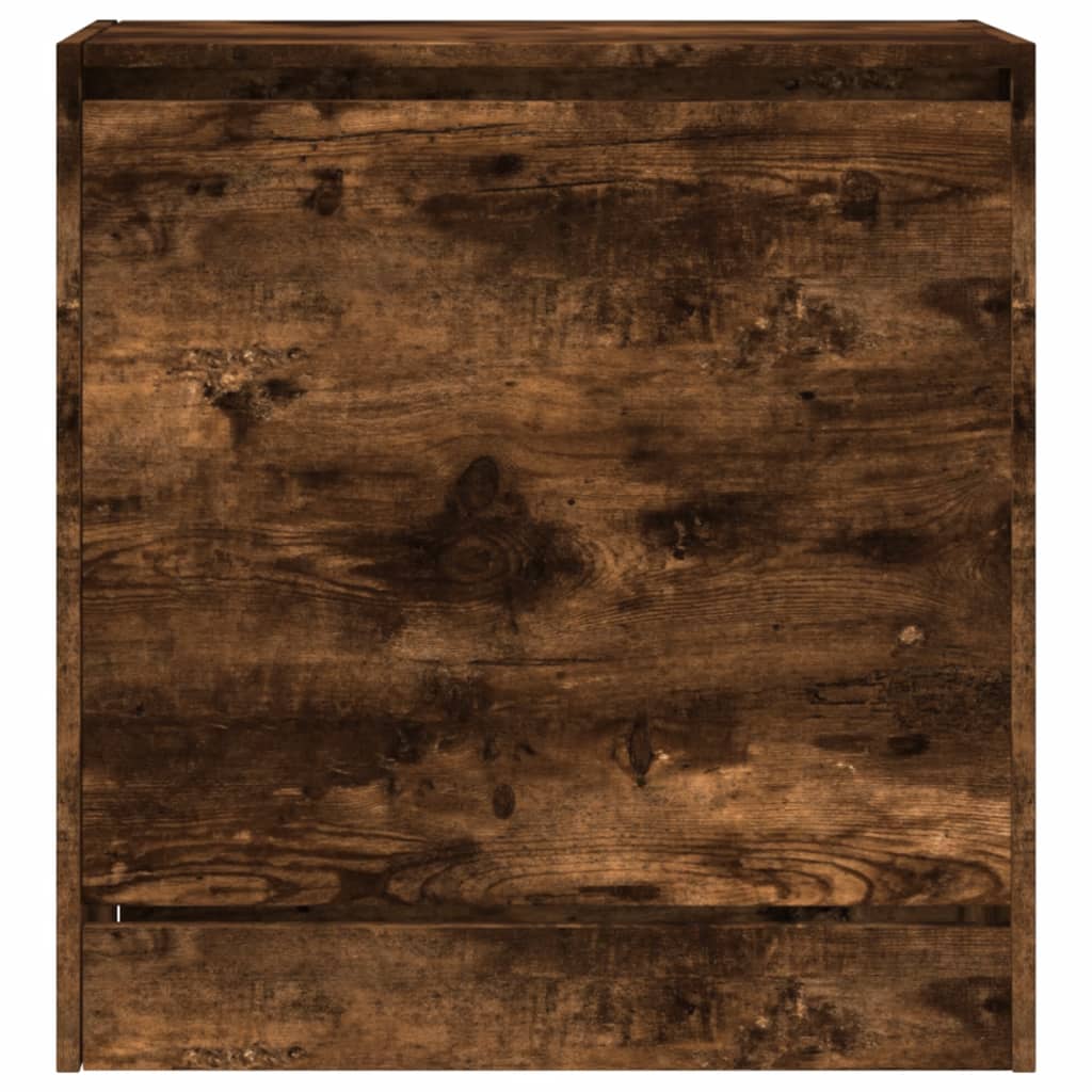 skoreol 60x34x63,5 cm konstrueret træ røget egetræsfarve