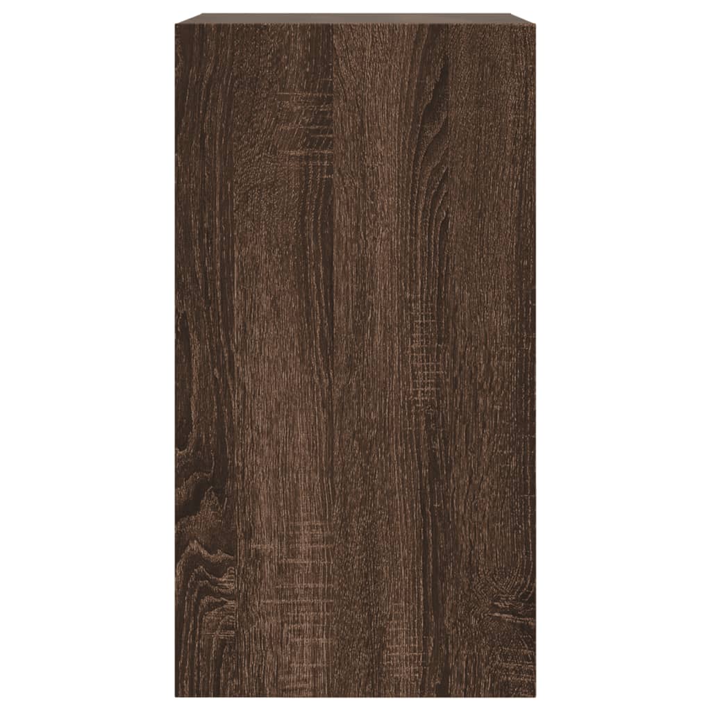 skoreol 60x34x63,5 cm konstrueret træ brun egetræsfarvet