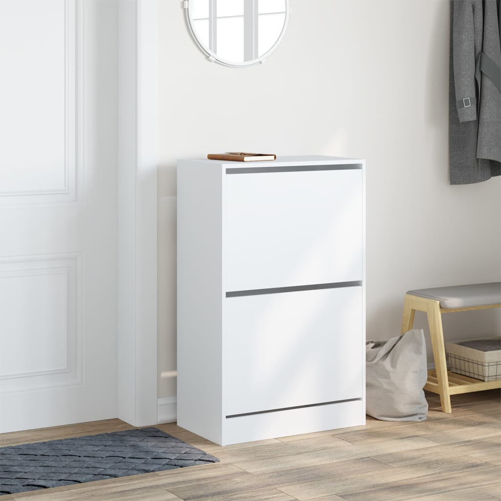 skoreol 60x34x96,5 cm konstrueret træ hvid