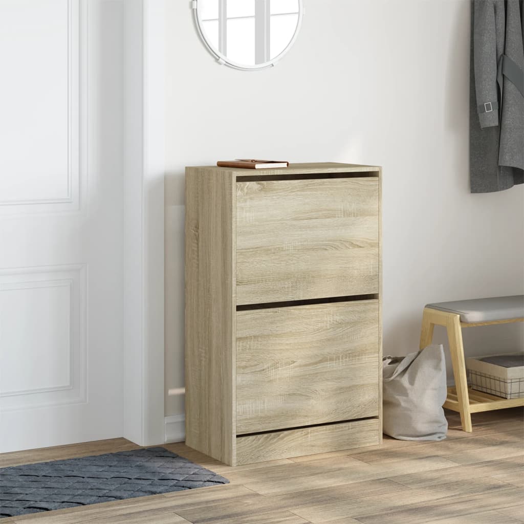 skoreol 60x34x96,5 cm konstrueret træ sonoma-eg