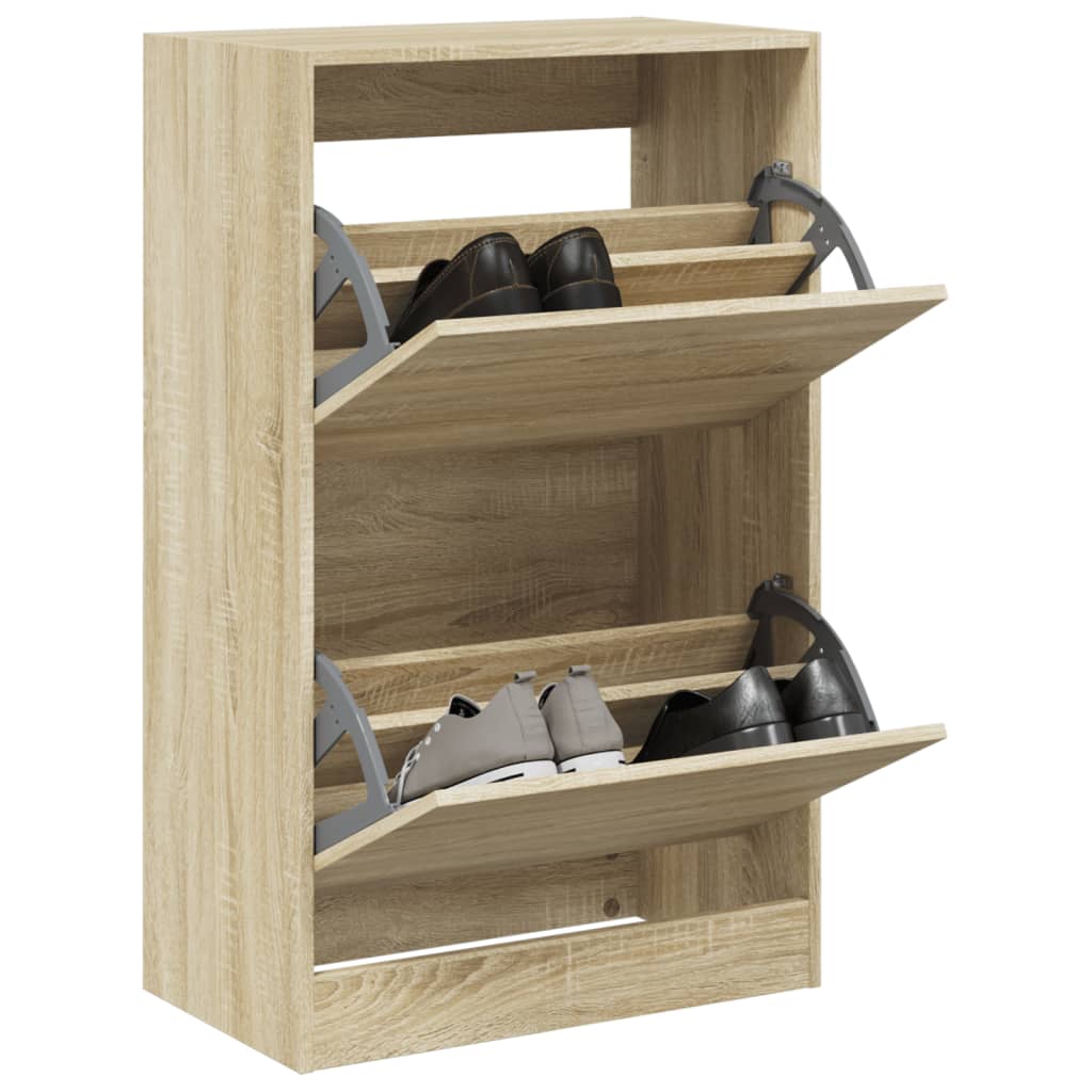 skoreol 60x34x96,5 cm konstrueret træ sonoma-eg