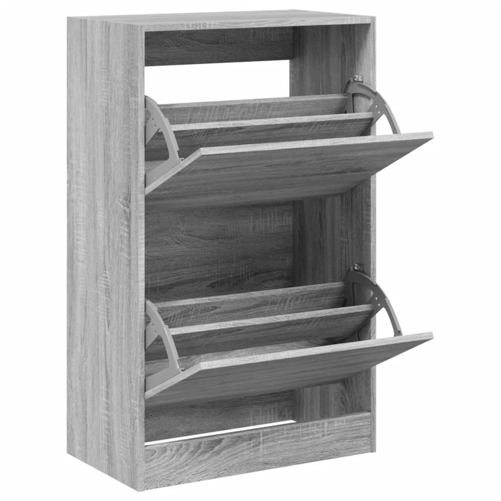 skoreol 60x34x96,5 cm konstrueret træ grå sonoma-eg