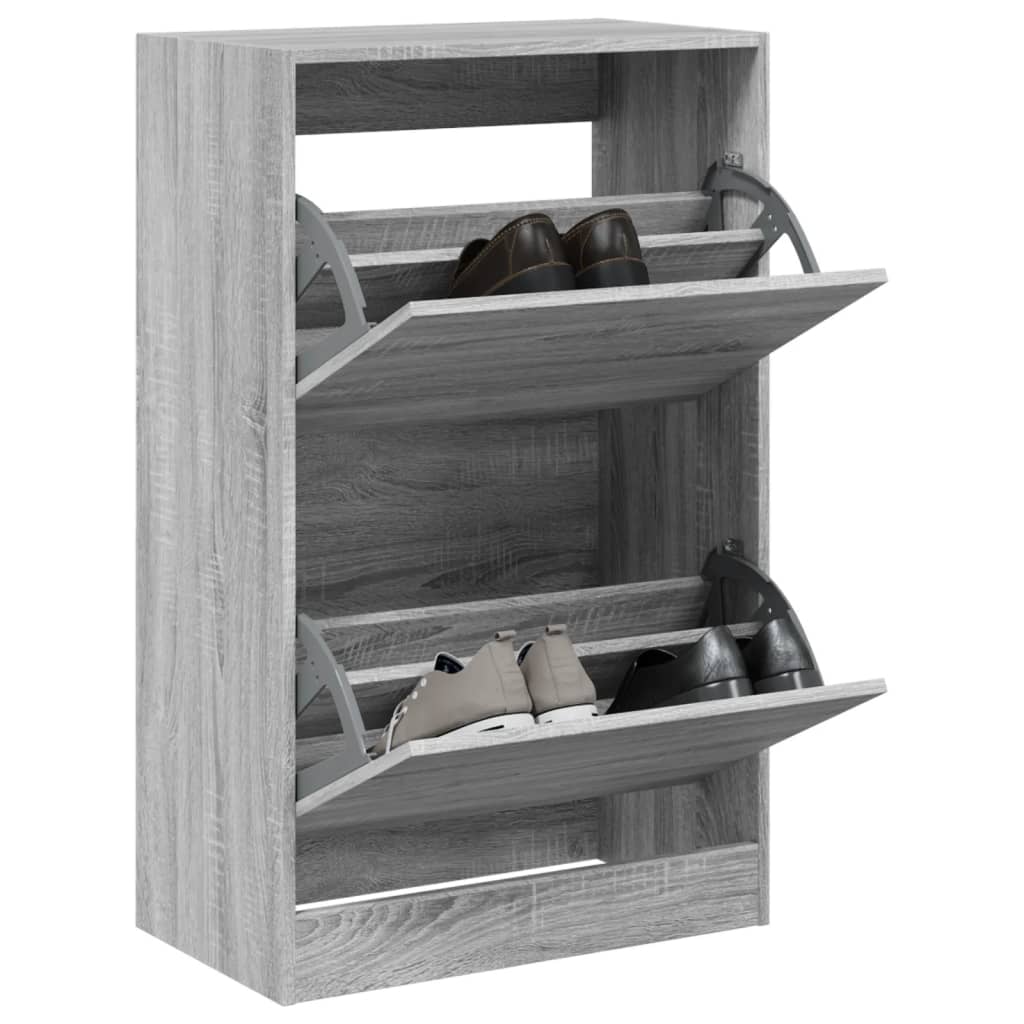 skoreol 60x34x96,5 cm konstrueret træ grå sonoma-eg