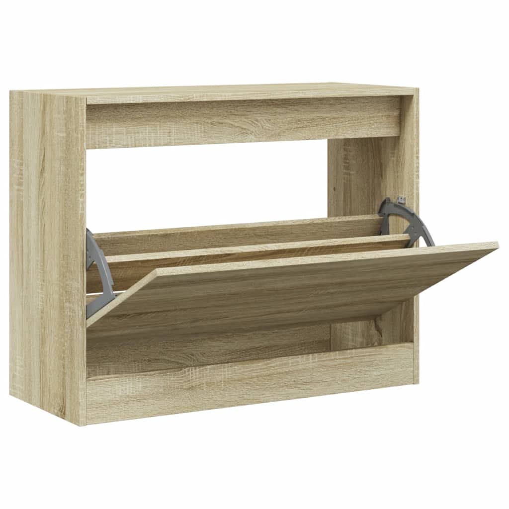 skoreol 80x34x63 cm konstrueret træ sonoma-eg