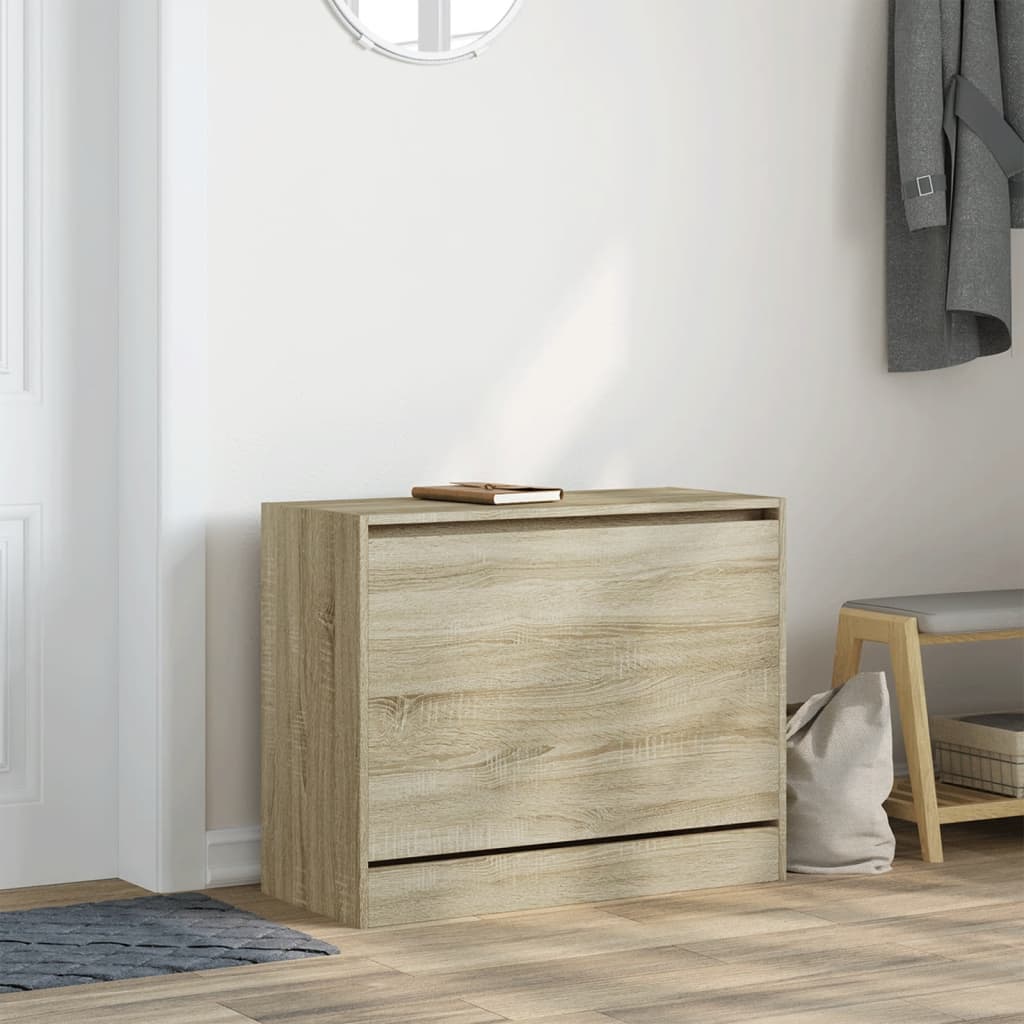 skoreol 80x34x63 cm konstrueret træ sonoma-eg