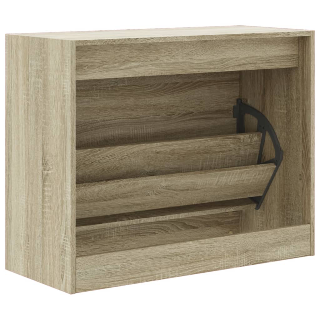 skoreol 80x34x63 cm konstrueret træ sonoma-eg