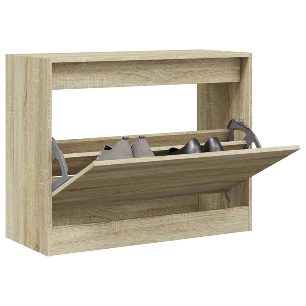 skoreol 80x34x63 cm konstrueret træ sonoma-eg