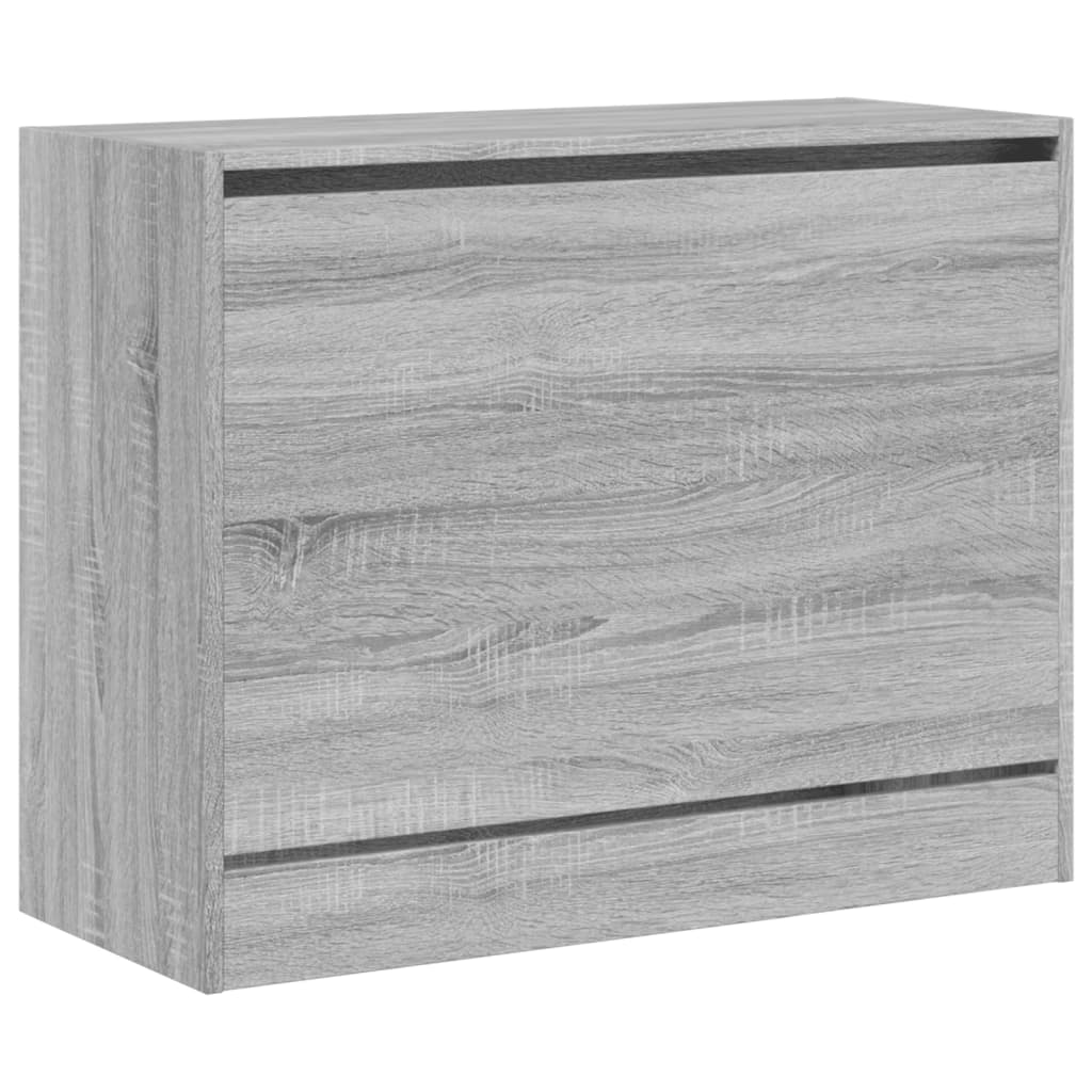skoreol 80x34x63 cm konstrueret træ grå sonoma-eg