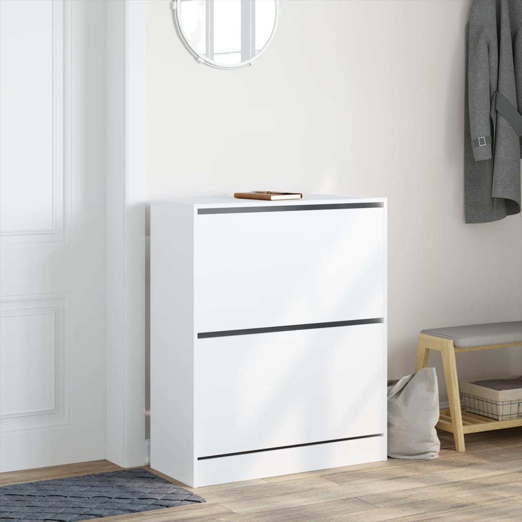 skoreol 80x34x63 cm konstrueret træ hvid
