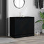 skoreol 80x42x69 cm konstrueret træ sort