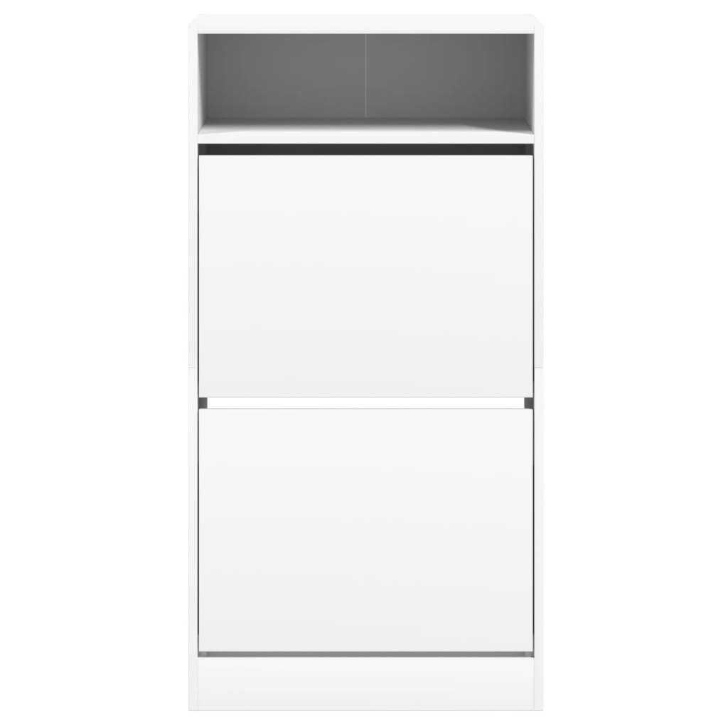 skoreol 60x34x116 cm konstrueret træ hvid