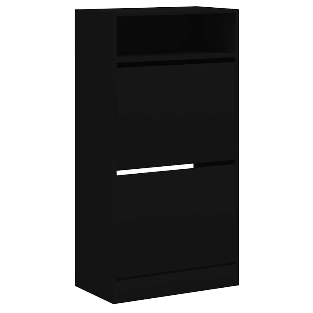 skoreol 60x34x116 cm konstrueret træ sort