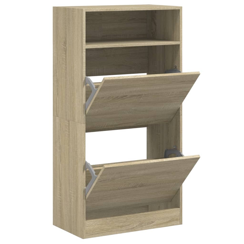 skoreol 60x34x116 cm konstrueret træ sonoma-eg