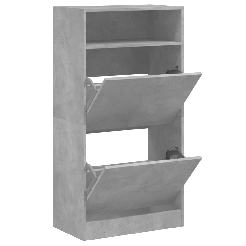 skoreol 60x34x116 cm konstrueret træ betongrå