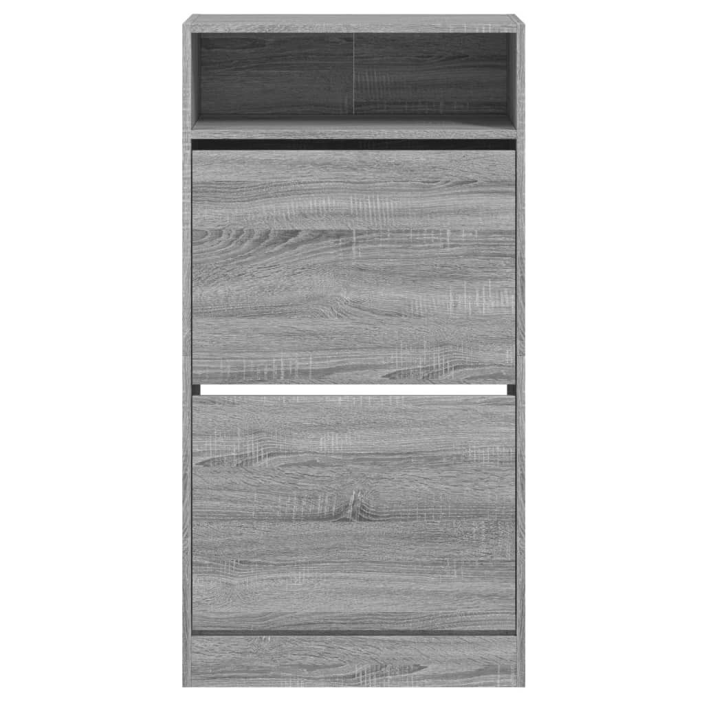 skoreol 60x34x116 cm konstrueret træ grå sonoma-eg