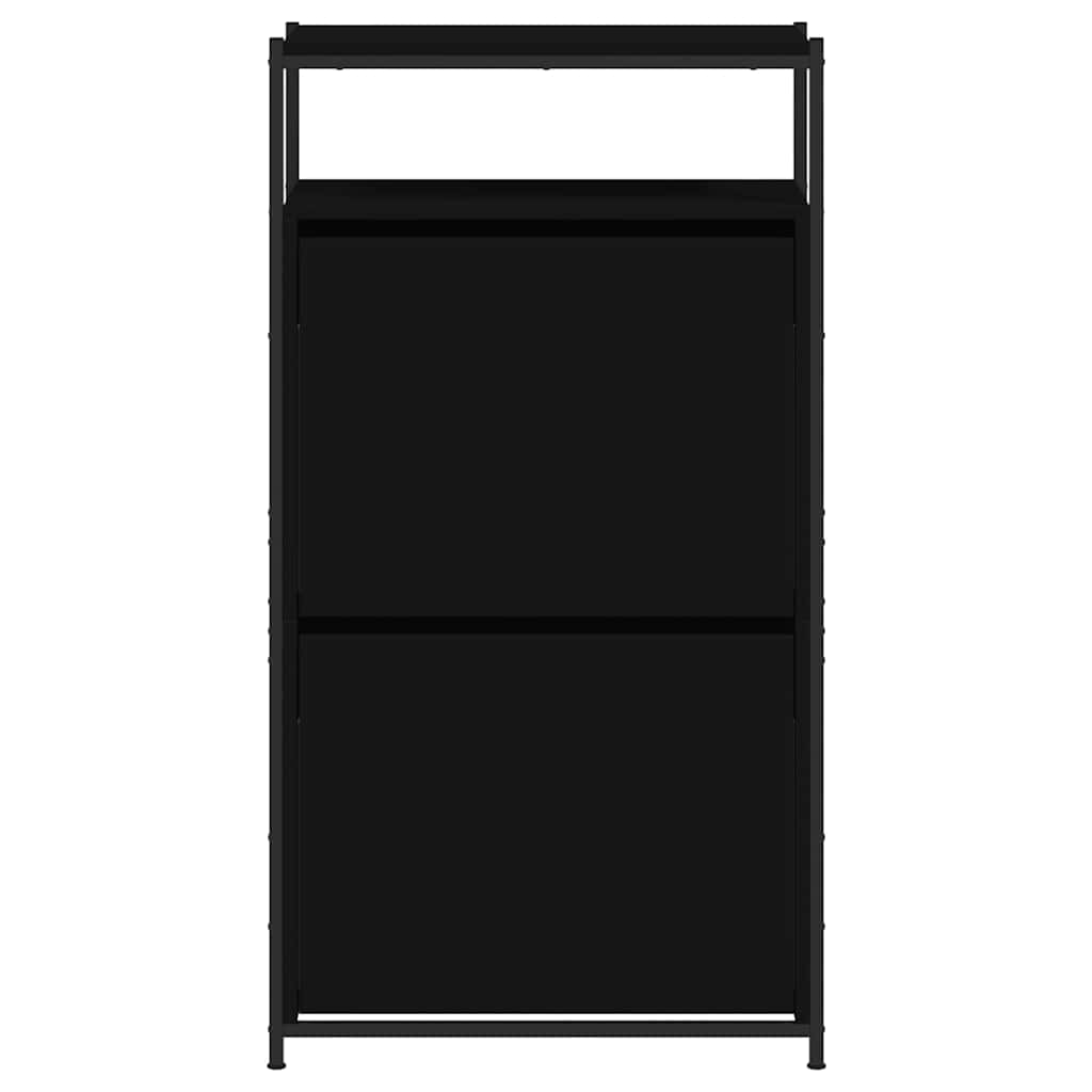 skoreol 60x34x112 cm konstrueret træ sort