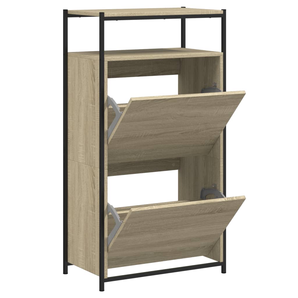 skoreol 60x34x112 cm konstrueret træ sonoma-eg