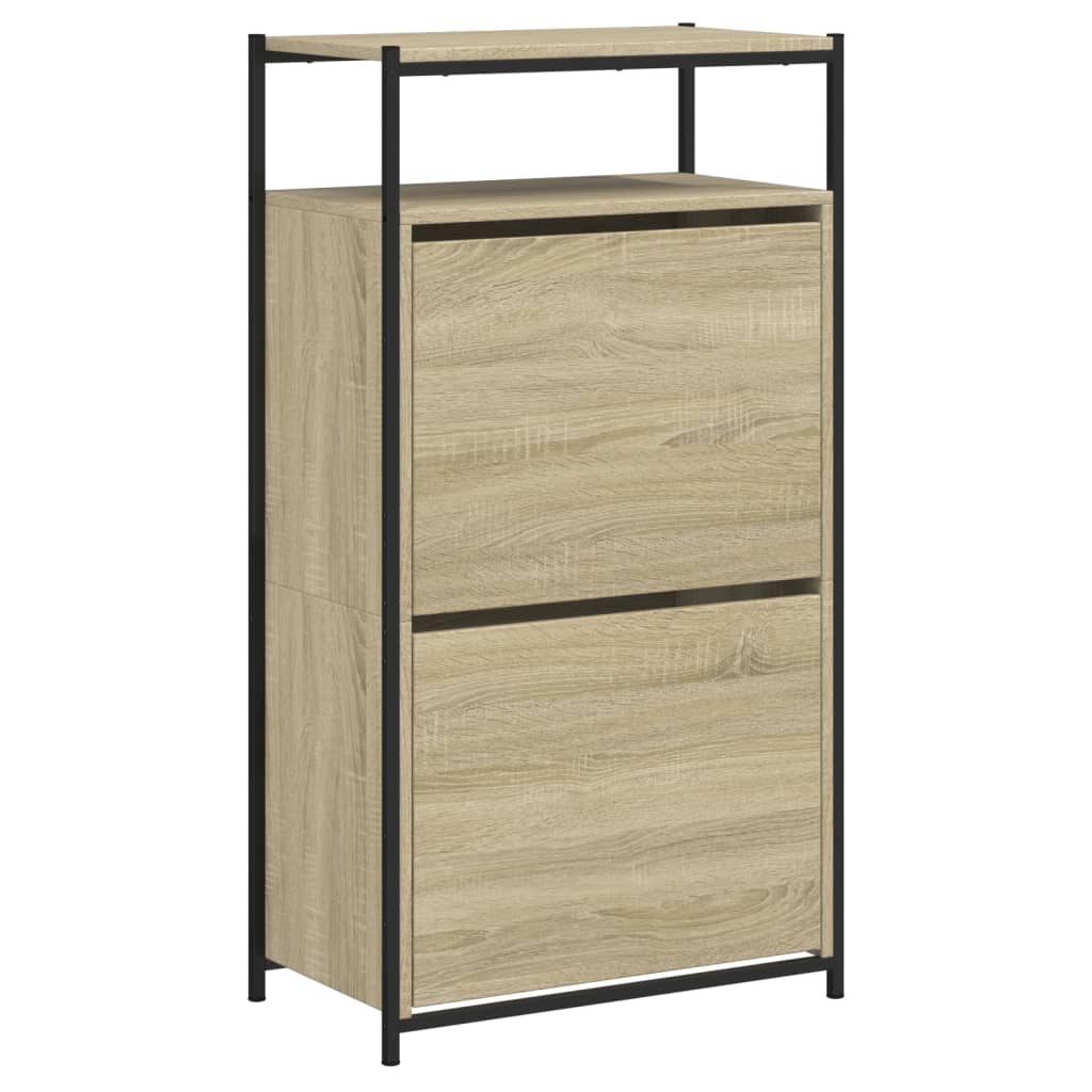 skoreol 60x34x112 cm konstrueret træ sonoma-eg