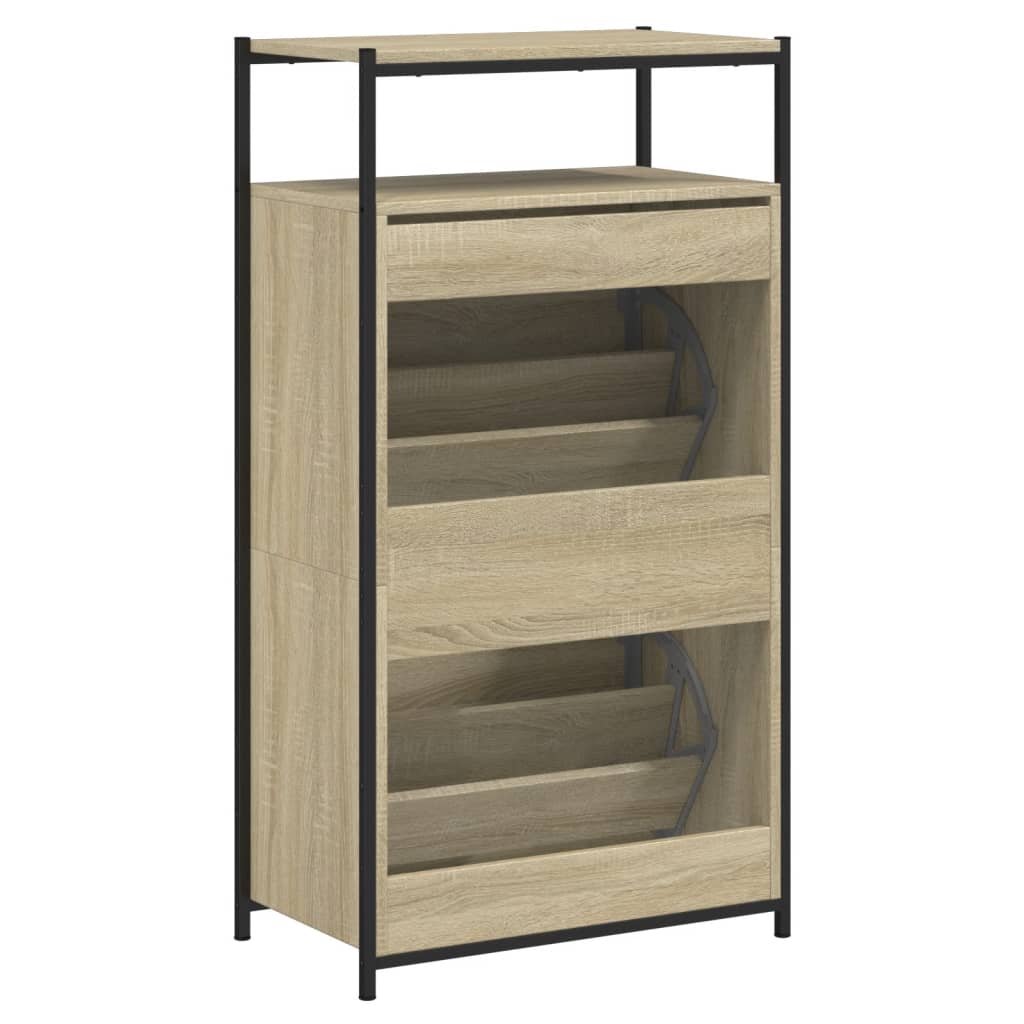 skoreol 60x34x112 cm konstrueret træ sonoma-eg