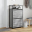 skoreol 60x34x112 cm konstrueret træ grå sonoma-eg