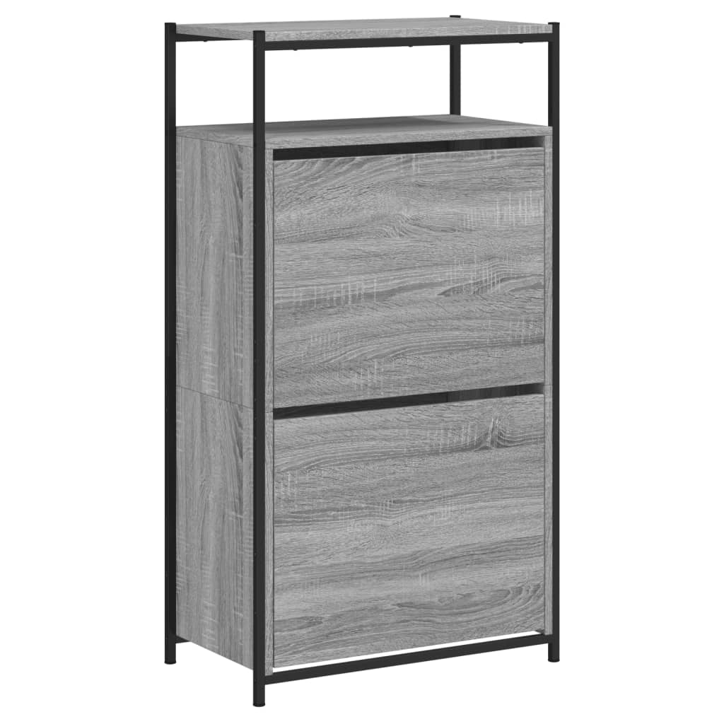 skoreol 60x34x112 cm konstrueret træ grå sonoma-eg