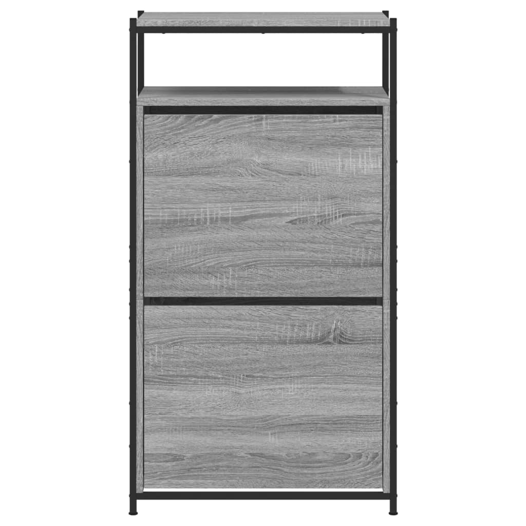 skoreol 60x34x112 cm konstrueret træ grå sonoma-eg