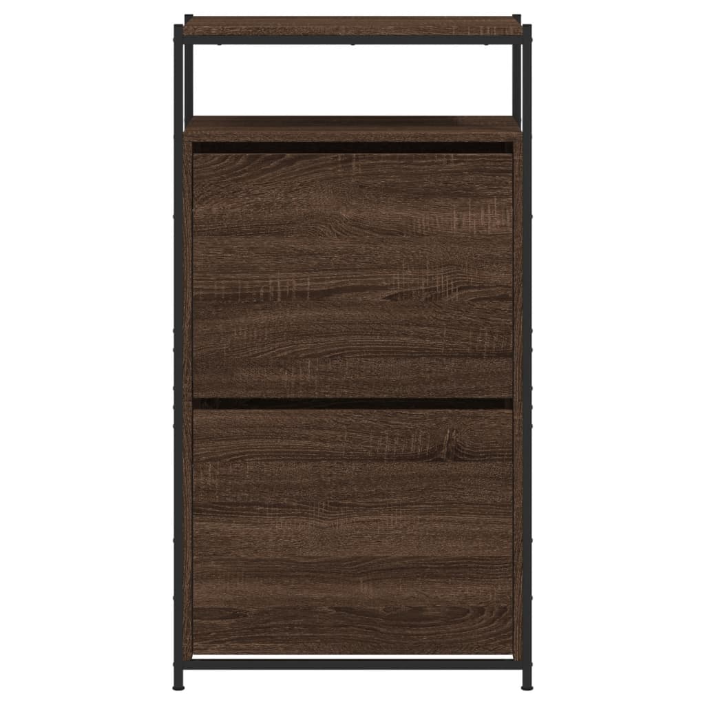 skoreol 60x34x112 cm konstrueret træ brun egetræsfarve