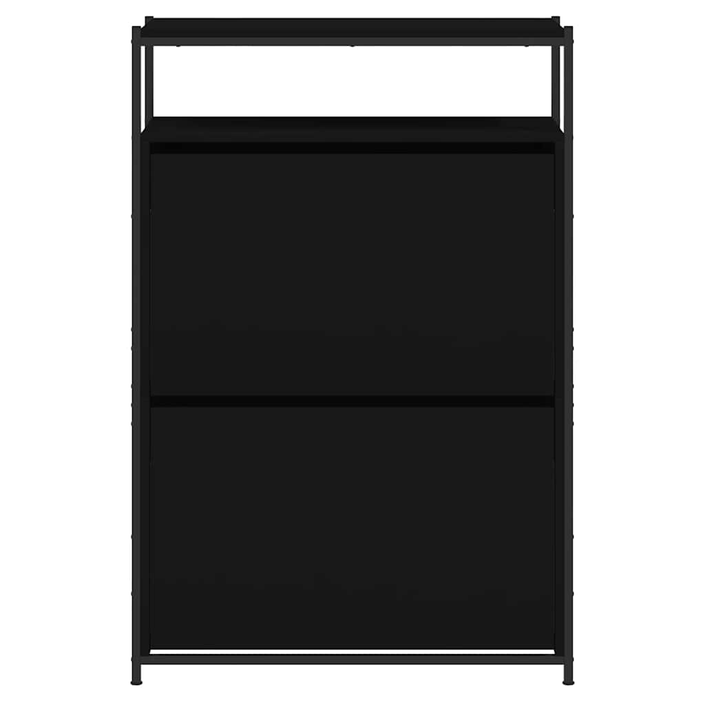 skoreol 75x34x112 cm konstrueret træ sort