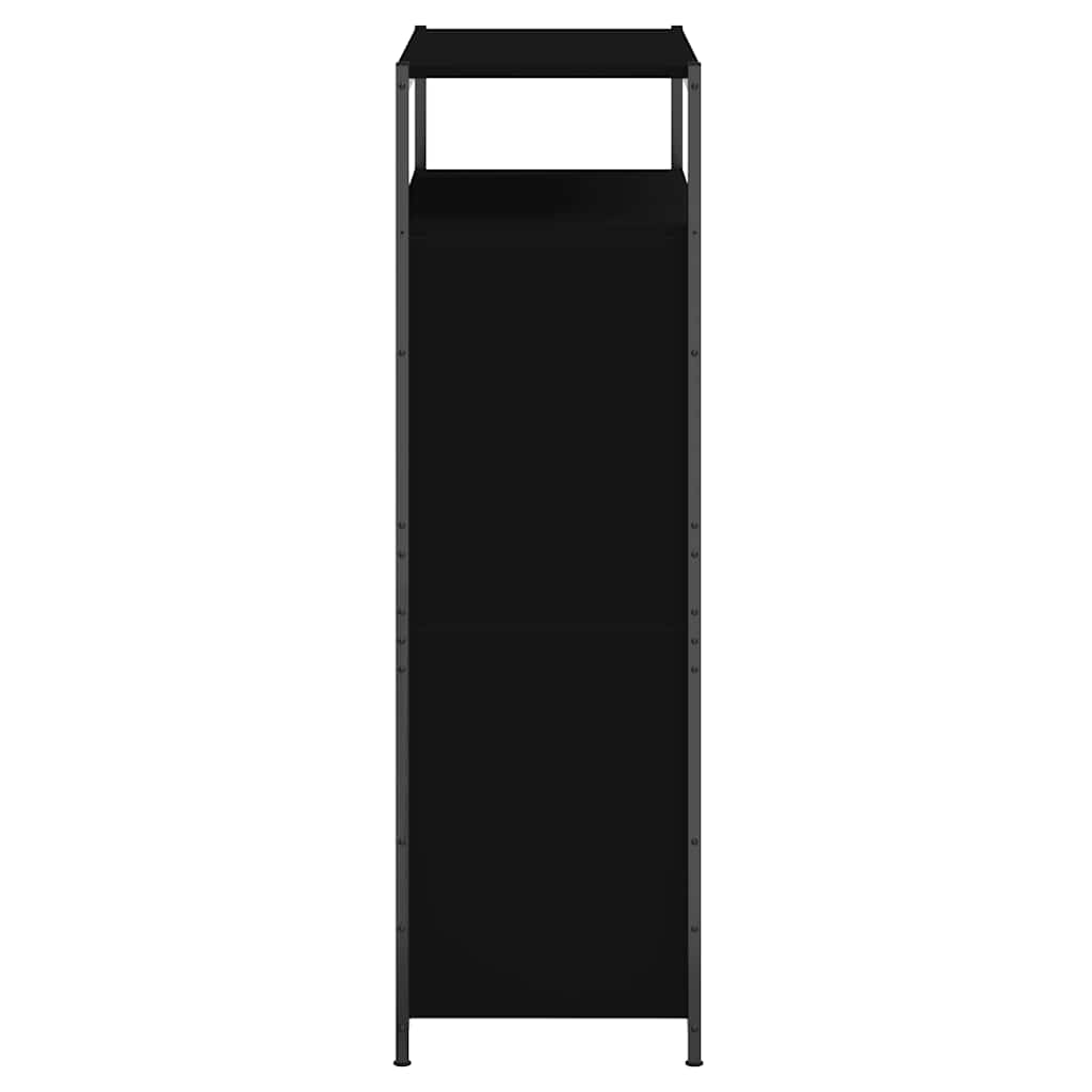 skoreol 75x34x112 cm konstrueret træ sort