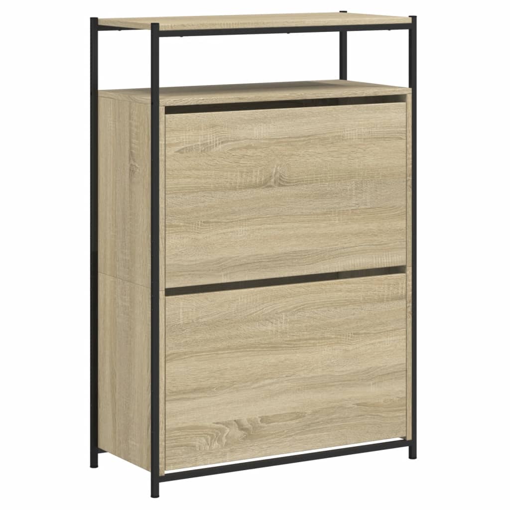 skoreol 75x34x112 cm konstrueret træ sonoma-eg