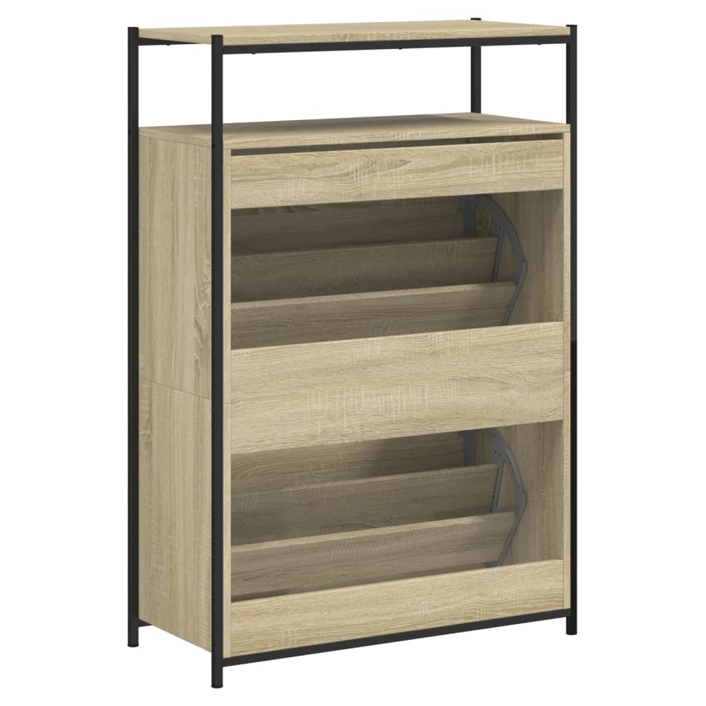 skoreol 75x34x112 cm konstrueret træ sonoma-eg