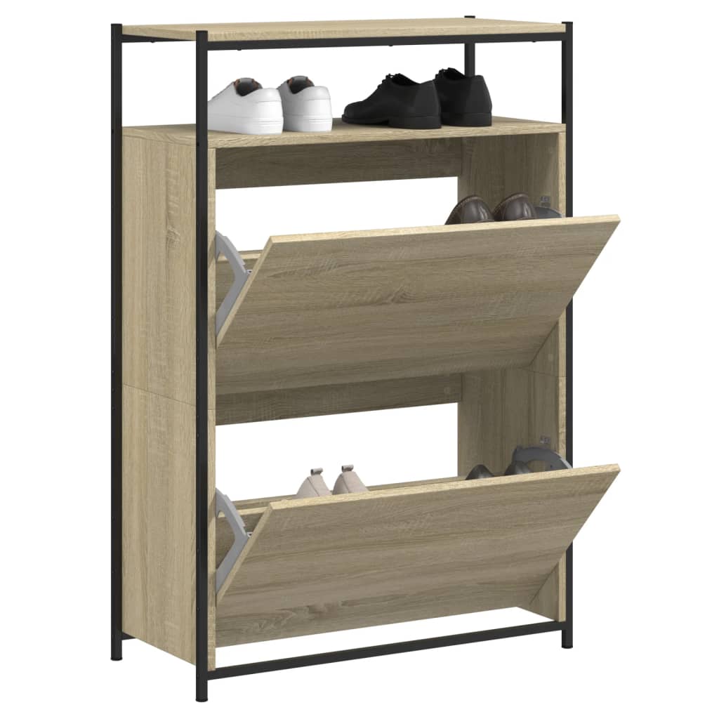skoreol 75x34x112 cm konstrueret træ sonoma-eg