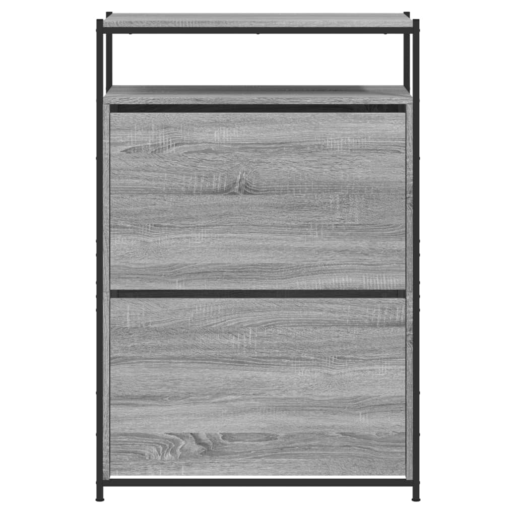 skoreol 75x34x112 cm konstrueret træ grå sonoma-eg
