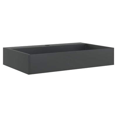 håndvask 60x38x11 cm mineralstøbt/marmorstøbt matsort