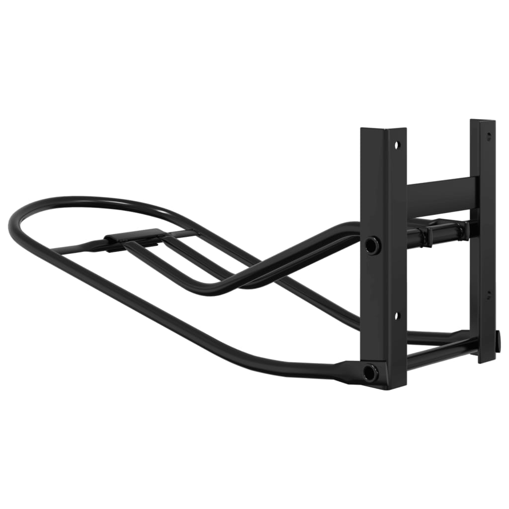 væghængt sadelholder foldbar jern sort