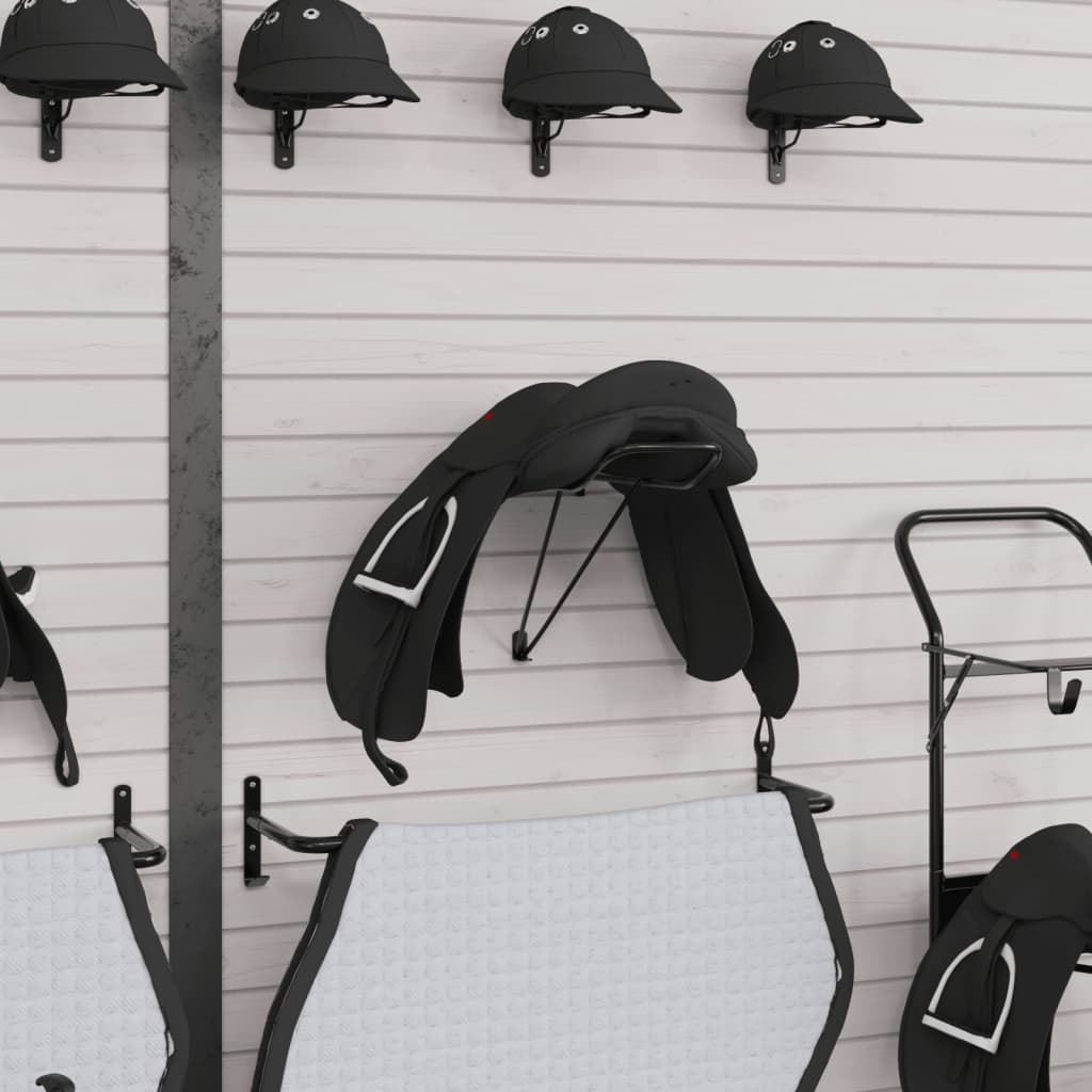 væghængt sadelholder foldbar jern sort