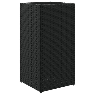 plantekasse 30x30x60 cm polyrattan sort