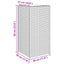 plantekasse 30x30x60 cm polyrattan sort