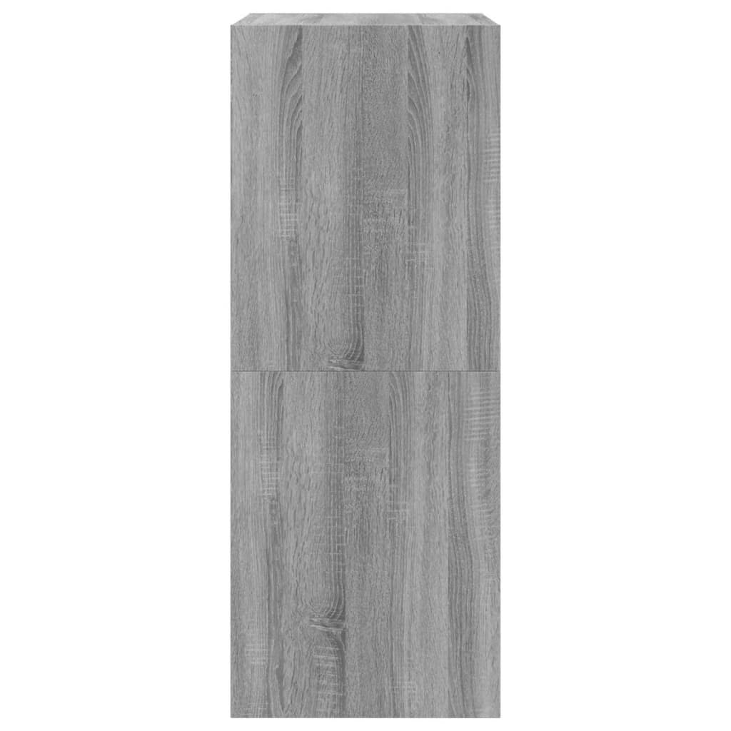skoskab med 2 vippeskuffer 80x42x108 cm grå sonoma-eg