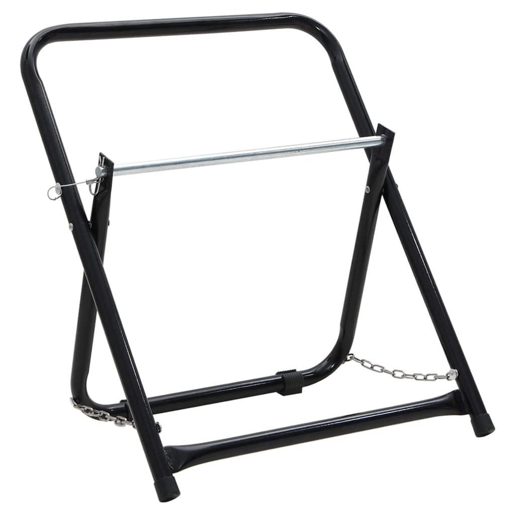 vandslangestativ 48 cm 45 kg pulverlakeret stål sort