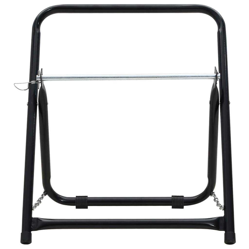 vandslangestativ 48 cm 45 kg pulverlakeret stål sort