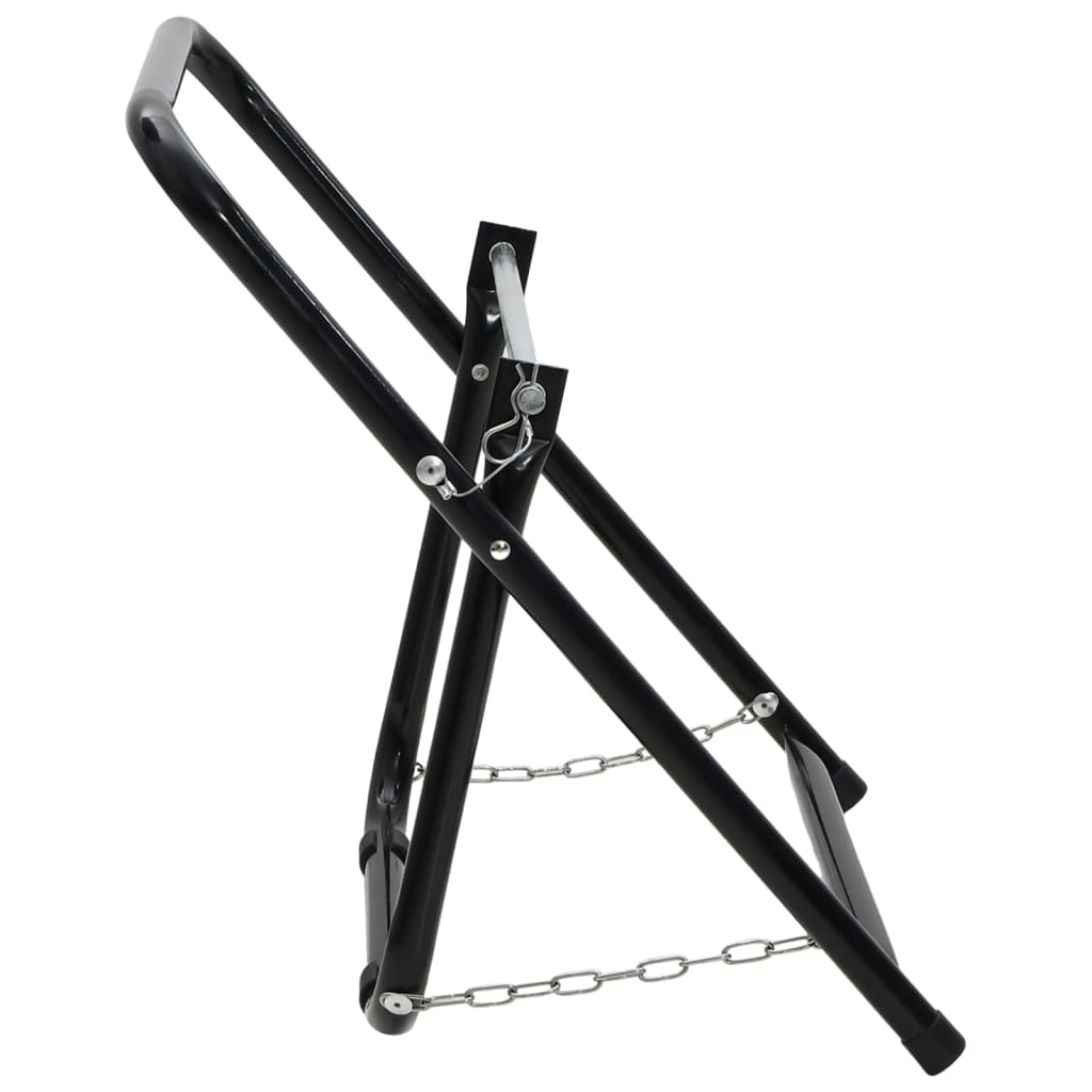 vandslangestativ 48 cm 45 kg pulverlakeret stål sort