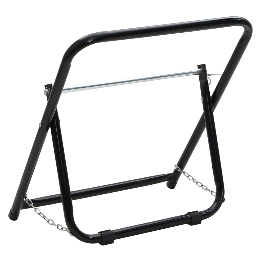 vandslangestativ 48 cm 45 kg pulverlakeret stål sort