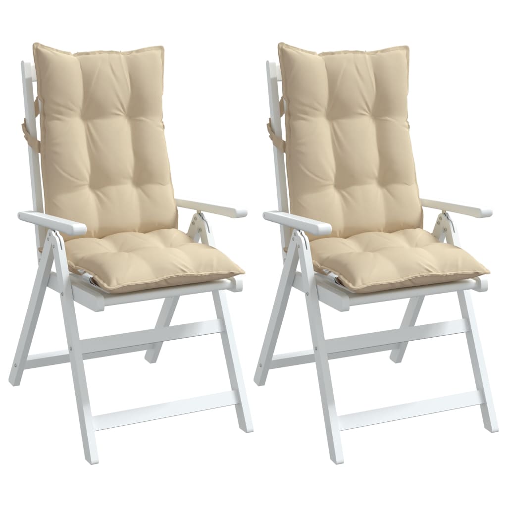 stolehynder m. høj ryg 2 stk. oxfordstof beige